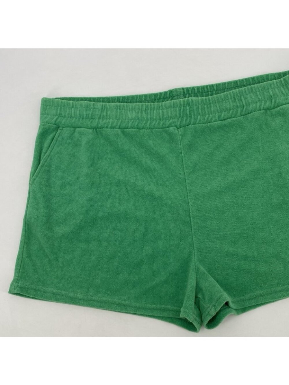 Araminta James Womens XL Terry Cruise Shorts Cotton Pockets Tropical Green - Picture 6 of 11